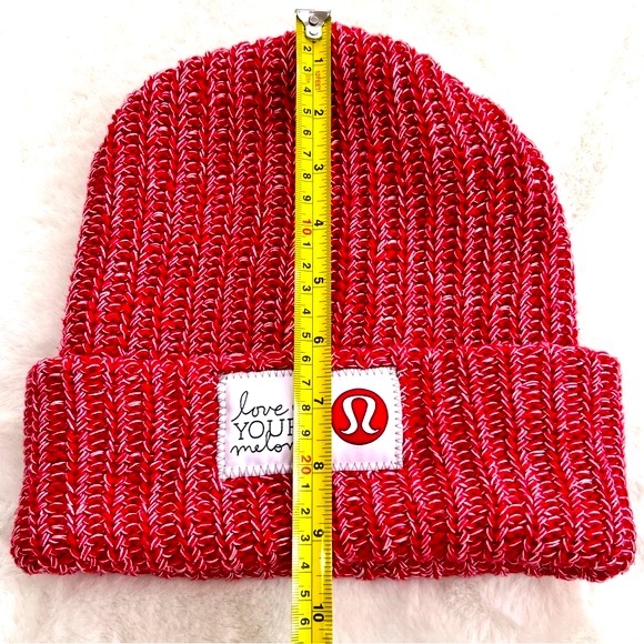 Lululemon RARE Lululemon x Love Your Melon Beanie Color Red and White - Picture 8 of 9